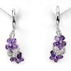 Amethyst and White Topaz Earrings //100