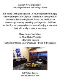 Luxury NFL Experience Indianapolis Colts vs Chicago Bears //0