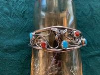 Child's Sterling Silver Turquoise & Coral Bracelet 202//152