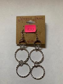 Maggie Anne Originals - Earrings with Faux Silver Rings 202//269