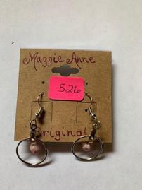Maggie Anne Originals - Earrings with Pink Beads 202//269