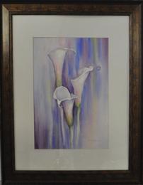 "Lillies" Original Watercolor by C. Peterson 202//260
