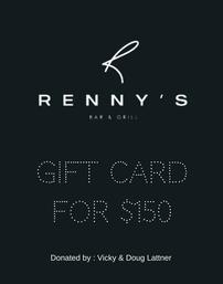 Renny's $150 Gift Card 202//257