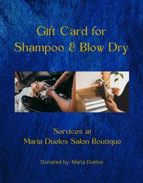 Maria Duelos Salon Boutique Shampoo & Blowdry 202//257