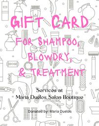 Maria Duelos Salon Shampoo, Blowdry & Treatment 202//257