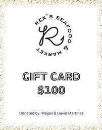 Rex's Seafood & Market $100 Gift Card 202//257