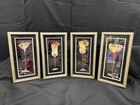 4 Framed Cocktail Pictures 202//152