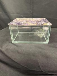 Square Glass with an Agate Lid Container 202//269