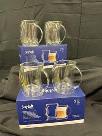 4 JoyJolt Caleo Double Wall Latte Glasses 202//269