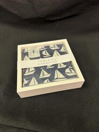 Tableau White Napkin Holder & Sailboat Napkins 202//269