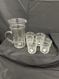 Olivia Clear Pitcher with 4 Short Glasses 202//269