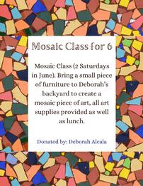 Mosaic Making Class for 6 202//261