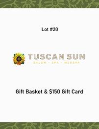 Tuscan Sun Spa $150 Gift Card and Basket 202//261