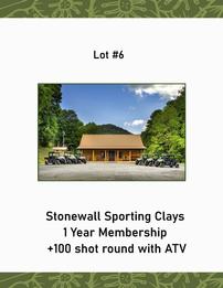 Stonewall Sporting Clays 1 Year Membership 100 shot round 202//261