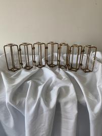 Hinged Flower 7 Piece Metal Table Vase 202//269