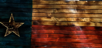 Custom Wooden Texas Flag 202//95